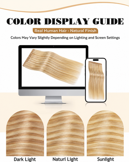 Dirty Blonde Highlights (18/613) -OVO Butterfly Hair Extensions 8PCS 100G