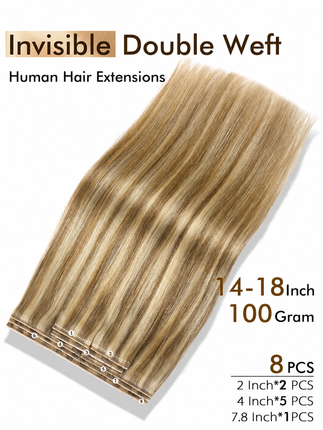 Mixed Blonde(10/24) -OVO Butterfly Hair Extensions 50G