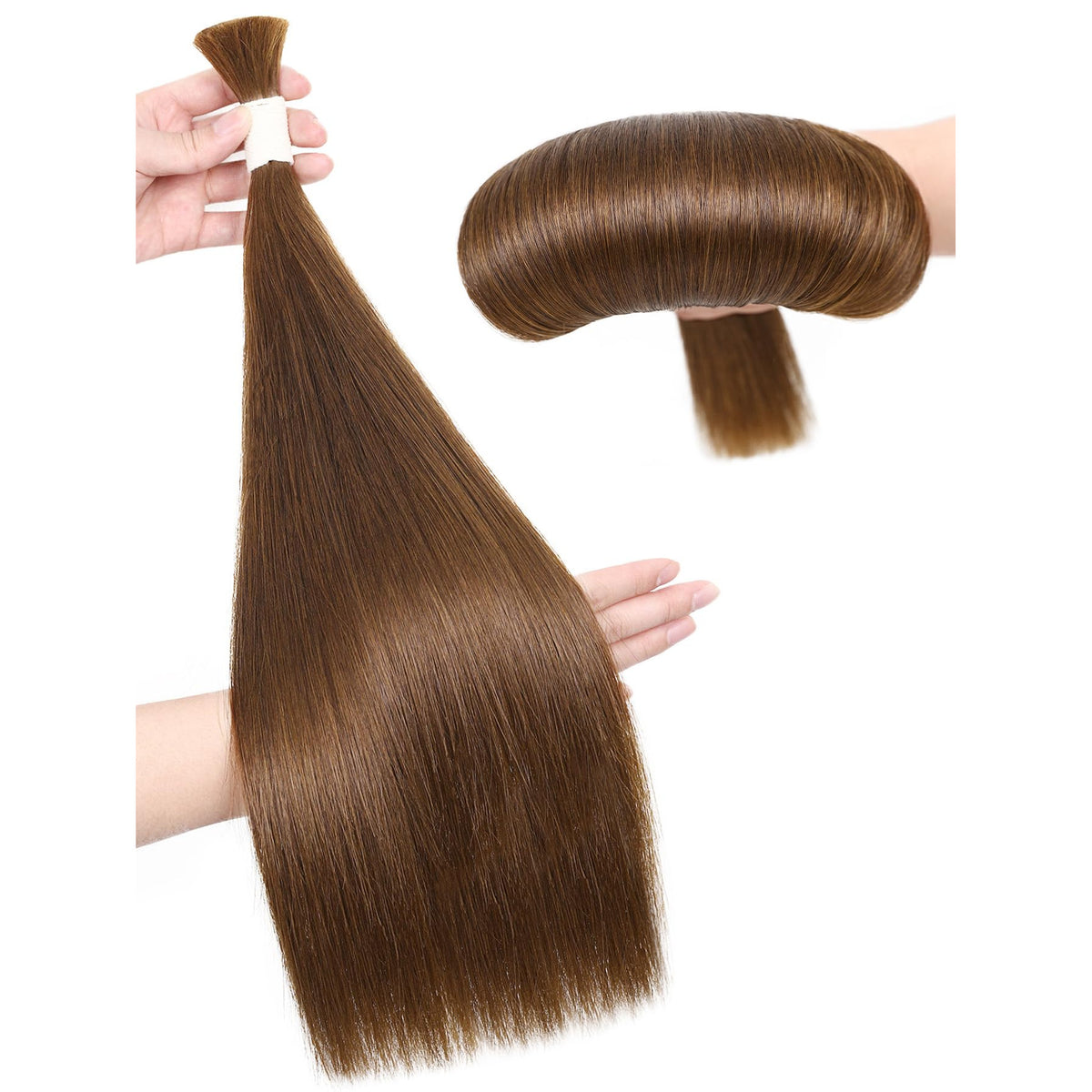 Dark Brown -Bulk Human Hair for Braiding 100g