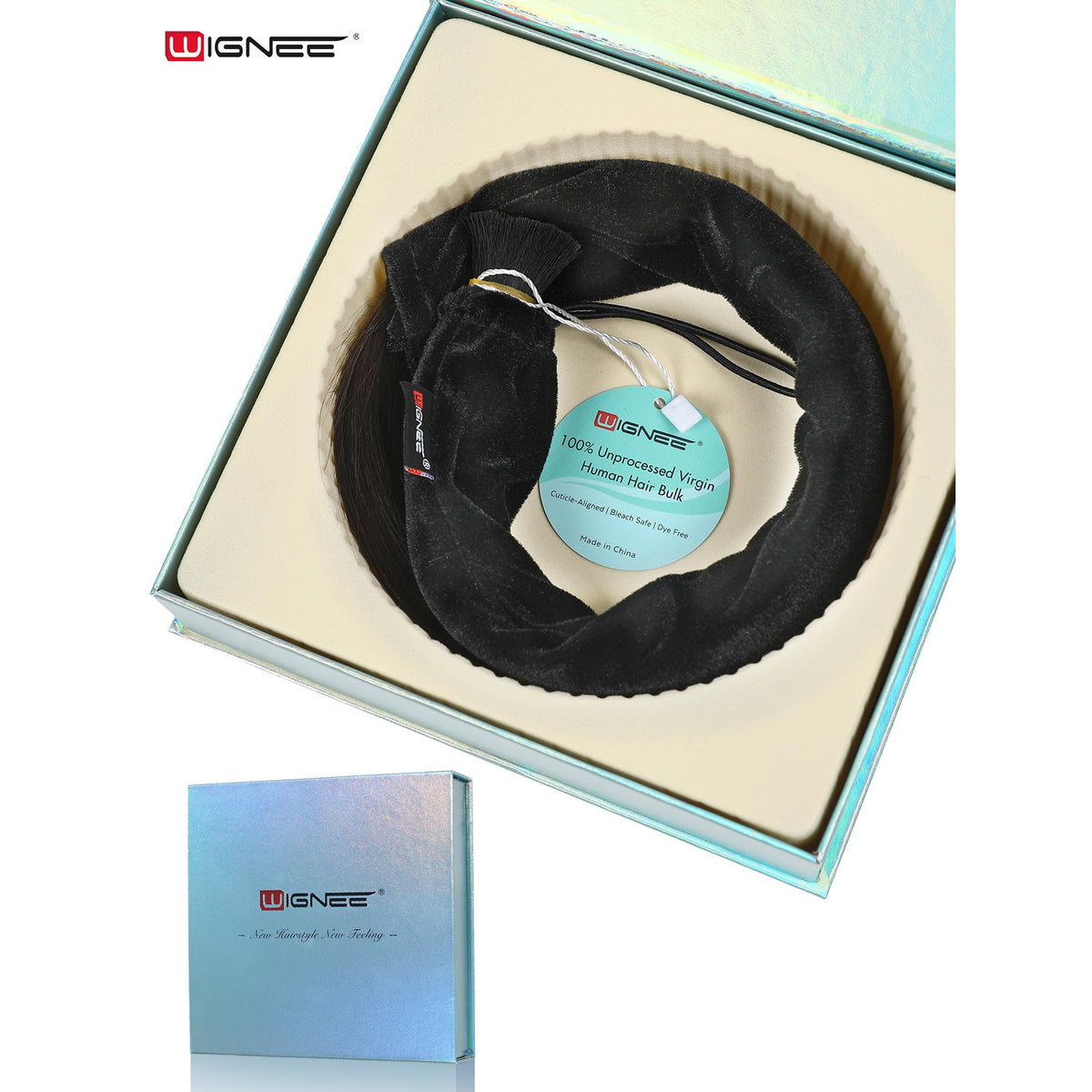 Natural Black -Bulk Human Hair for Braiding 100g