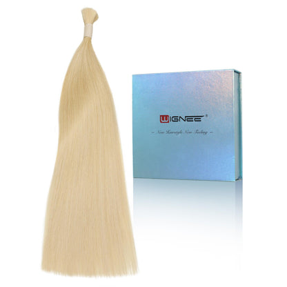 Platinum Blonde -Bulk Human Hair for Braiding 100g