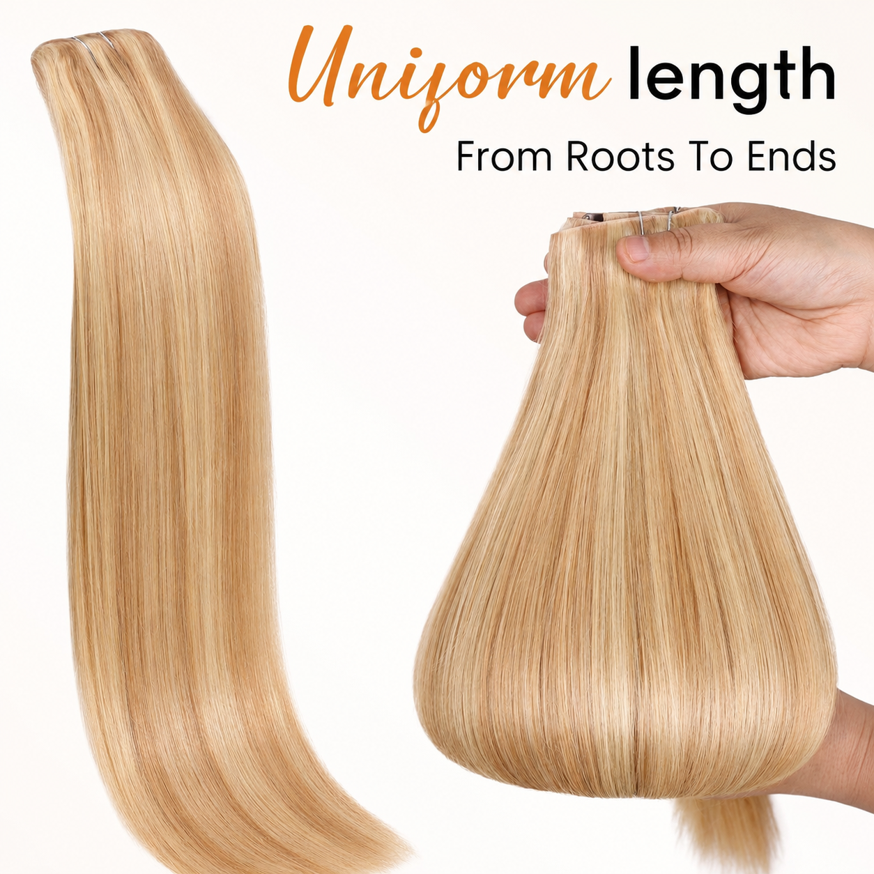 Real Human Hair Extensions Clip Ins 130g 100% Remy Seamless Hair Extensions Clip In 18 Inch 8Pcs