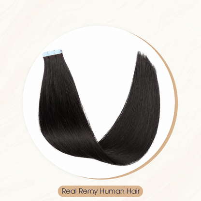 Natural Black (1B) - Tape-Ins Hair Extensions 20PCS 50g(Buy One, Get One Free）